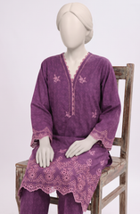 EMBROIDERED PRINTED CAMBRIC STITCHED 2 PIECE