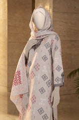 EMBROIDERED PRINTED LAWN STITCHED 3 PIECE