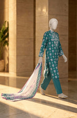 EMBROIDERED PRINTED CAMBRIC STITCHED 3 PIECE
