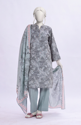 PRINTED LAWN STITCHED 3 PIECE
