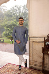 FESTIVE'22 MEN KURTA CASUAL DARK BLUE