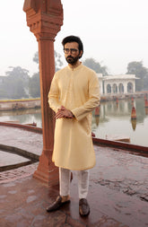 SUMMER'22 MEN KURTA CASUAL STYLING YELLOW