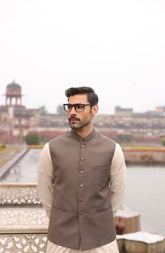 FESTIVE'22 FORMAL STYLING WAISTCOAT LIGHT BROWN