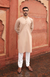 SUMMER'22 MEN KURTA CASUAL STYLING BEIGE