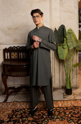 SUMMER'22 TEENS PLAIN KAMEEZ SHALWAR EMERALD