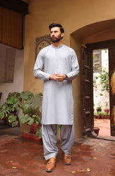 SUMMER'22 MEN CASUAL STYLING KAMEEZ SHALWAR BLUE
