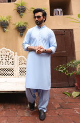 FESTIVE'22 MEN KAMEEZ SHALWAR SEMI FORMAL SKY BLUE