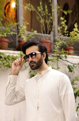 EID FESTIVE'22 MEN KAMEEZ SHALWAR FORMAL OFF WHITE