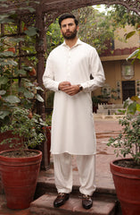 EID FESTIVE'22 MEN KAMEEZ SHALWAR FORMAL OFF WHITE