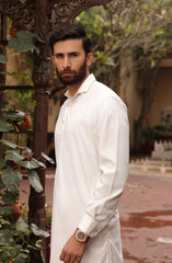 EID FESTIVE'22 MEN KAMEEZ SHALWAR FORMAL OFF WHITE
