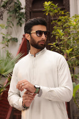 FESTIVE'22 MEN SEMI FORMAL STYLING KAMEEZ SHALWAR IVORY