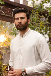 FESTIVE'22 MEN SEMI FORMAL STYLING KAMEEZ SHALWAR IVORY
