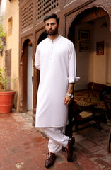 FESTIVE'22 MEN KAMEEZ SHALWAR FORMAL WHITE
