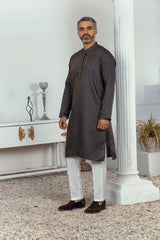 MEN KURTA PLAIN DARK BLUE