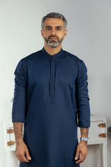 MEN KURTA PLAIN DARK BLUE