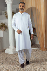 MEN KAMEEZ SHALWAR PLAIN WHITE