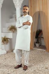 MEN KAMEEZ SHALWAR OFF WHITE