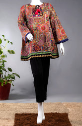 TRENDY COLLAGE LAWN PRINTED 1PC STITCH KURTI (6655173951662)