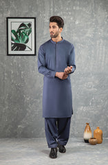 PRE WINTER'22 MEN KAMEEZ SHALWAR PLAIN DARK GREY