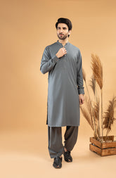 PRE WINTER'22 MEN KAMEEZ SHALWAR PLAIN GREY