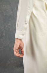 PRE WINTER'22 MEN KAMEEZ SHALWAR SEMI FORMAL OFF WHITE