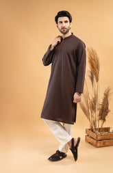 PRE WINTER'22 MEN KURTA CASUAL CHOCOLATE