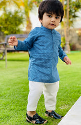 SUMMER'22 INFANT PRINTED KURTA BLUE