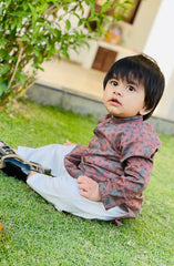 FESTIVE'22 INFANT CASUAL KURTA BROWN