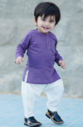 SUMMER'22 INFANT CASUAL STYLING KURTA PURPLE