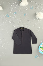 INFANT SEMI FORMAL KURTA CHARCOAL