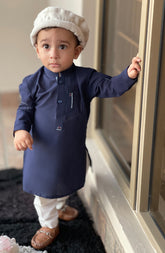 INFANT SEMI FORMAL KAMEEZ SHALWAR NAVY BLUE