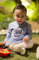 INFANT SEMI FORMAL KAMEEZ SHALWAR LIGHT BLUE
