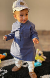 INFANT SEMI FORMAL KAMEEZ SHALWAR BLUE