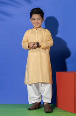SUMMER'23 BOYS PLAIN KURTA YELLOW