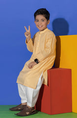 SUMMER'23 BOYS PLAIN KURTA YELLOW