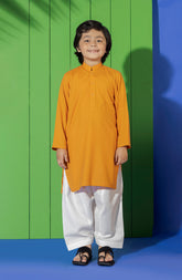 SUMMER'23 BOYS PLAIN KURTA ORANGE
