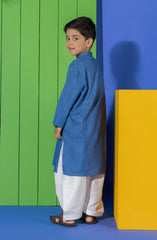 SUMMER'23 BOYS PLAIN KURTA BLUE