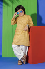 SUMMER'23 BOYS PRINTED KURTA YELLOW