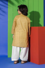 SUMMER'23 BOYS PRINTED KURTA YELLOW