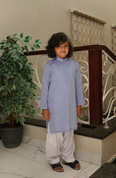 SUMMER'22 BOYS PLAIN KURTA SKY BLUE
