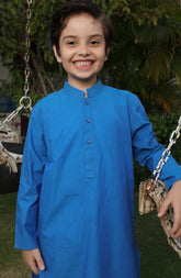 SUMMER'22 BOYS PLAIN KURTA BLUE