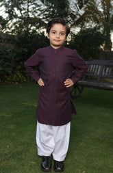 SUMMER'22 BOYS PLAIN KURTA PURPLE