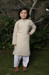 SUMMER'22 BOYS FORMAL EMBROIDERY KURTA BEIGE
