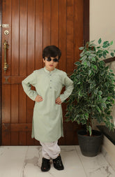 SUMMER'22 BOYS SEMI FORMAL STYLING KURTA SEA GREEN