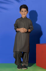 SUMMER'23 BOYS BASIC KAMEEZ SHALWAR GREEN