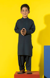 SUMMER'23 BOYS BASIC KAMEEZ SHALWAR TEAL
