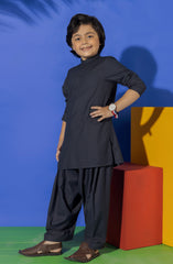 SUMMER'23 BOYS BASIC KAMEEZ SHALWAR CHARCOAL