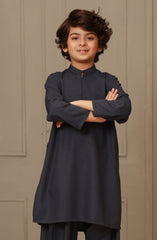 SUMMER'23 BOYS SEMI FORMAL KAMEEZ SHALWAR CHARCOAL