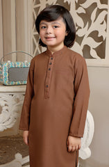EID FESTIVE'22 BOYS SEMI FORMAL KAMEEZ SHALWAR BROWN