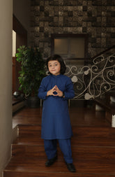 SUMMER'22 BOYS SEMI FORMAL KAMEEZ SHALWAR BLUE